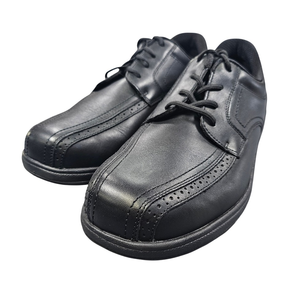 Orthofeet Broadway 465 Men 13 4E X-Wide Black Leather Orthopedic Oxford Shoes